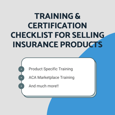 Training & Certification Checklist for Selling Insurance Products